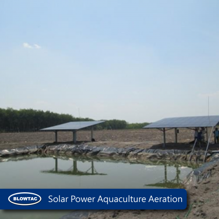 Aireación de acuicultura con energía solar